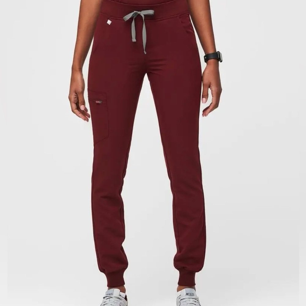 FIGS Burgundy Zamora Joggers (Sz S)
